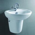 Fashion high end one piece corner bathroom bowl sink-3580