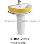 Color pedestal basin with tower ring B-012-2-B-012-2