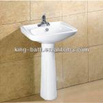 Bathroom Ceramic wash basin with pedestal , Porcelain basin, porcelain cabinet basin-MT-168