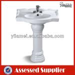 ZP1893 Bathroom Ceramic Pedestal Wash Basin-ZP1893