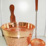 Copper Hammered Sauna Bucket-6546