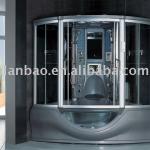 Grey steam shower cabin with spa bathtub for bathroom use-G160I