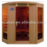 4 Person Hemlock Corner Sauna Room-Abel-400GC