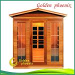 Outdoor Best seller Red Cedar Sanua CE GS ETL ROHS C-Tick SAA ISO9001 Far Infrared Sauna,infrared sauna cabin with carbon heater-L4OA(red)