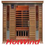 indoor luxury infrared sauna cabin-carbon fiber heater(red cedar)-SEK-D4