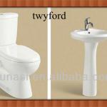twyford toilet sets(ceramic two piece toilet with basin)-A2222 D2047b