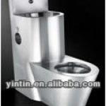 Stainless steel combination prison one piece public vandal resistant toilet-Stainless steel toilet YT-89T209P-M