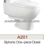 toilet sanitary ware siphonic one piece wc ceramic toilet-A201