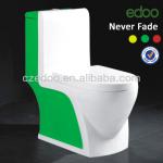 2014 sydney design Low price green colored toilets tall toilets flush unit chaozhou manufacturer siphonic one piece toilet-ED-813