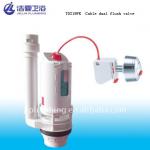 Cable adjustable dual flush valve