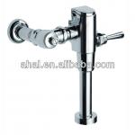 Brass Time Delay Toilet Flush Valve, Self Closing Valve, Chrome Finish and Wall Mounted