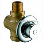 High Quality Brass Toilet Press Flush Valve, Self Closing Valve, Chrome Finish and Wall Mounted