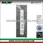Anti-fingerprint stainless steel shower panel with massage jets and handle shower-MV-X171