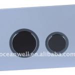 Plastic control plate for concealed cisterns