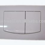 Plastic control plate for concealed cistern