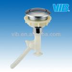 Single push button with round shape and chrome plated ABS material