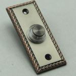 brushed nickel Antique pewter door-bell lighted push-button