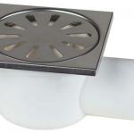 10x10 Floor Siphon with Stainless Steel Strainer 50mm Side Outlet (YP105)