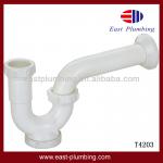 Brand New East-Plumbing White P-trap For Bathroom Sink Drain T4203-T4203