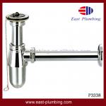 East Plumbing Wall Mount P-Trap Vessel Sink Pop-up Drain Combo P3338-P3338