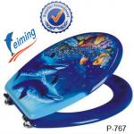 18Inch MDF Wooden Printed Toilet Seat-P-767