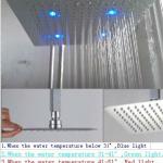 Taizhou KXL-87-02 500mm ultra-thin Ceiling stainless steel Led shower head