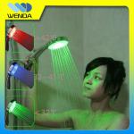 3 Led Color / Plastic ABS / Chrome Plated Led Shower Head with National Standards-WD-S12
