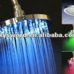 12 pcs LED copper round overhead shower head-RCT-S8008