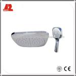 China maufactory made health abs fashion square chrome and white color shower head set