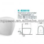 Half -oval washdown piece toilet (K-B26016)-K-B26016