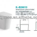 Square washdown piece toilet (K-B26013)