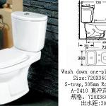 Two Pieces Or One Piece Toilet Bowls, P And S Trap-A2410