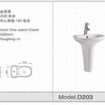 sanitaryware,A203,D203 one piece toilet,ceramic toilet,toilet bowl-A203