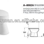 One-Piece Floor-type Toilet Bowl-A-8002A