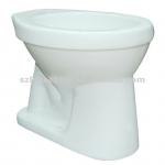 Hand flush basic toilet bowl with plastic water tank