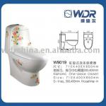 hot sale water closet with flower-W9019