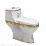 Popular bathroom one piece decoration toilet A368-2-A368B