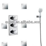 Wall Mounted Chrome Thermostatic Complete Shower Units (T-1028-10)