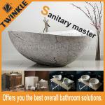 decorated bathroom suite with stone bathtub and sink cabinate-TB9-80