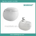 Top sanitary ware western round egg shape wall mounted european style bidet toilet-HJ-5317WD