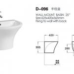 color wall mount basin made in china-D-096-1/-2/-3/-4-5