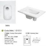 340A sanitary one piece squat pan new design