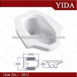 Cheap ceramic squatting pan_with S-trap_Toilet pan ,floor connects squatting pan,