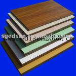 Melamine particle boards-