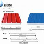 fire retardant expanded polystyrene foam wall width 950mm and thickness 50 mm sandwich panel-950mm or 980mm 5ribs