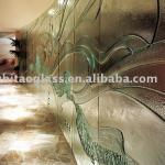 2014 good design decorative glass with fittings in lobby-ZT-CGP08
