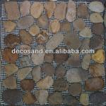 natural river stone tile, cutted pebble, matt finish-