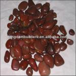 Natural red polished pebble stone-Red pebble