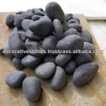 Natural River pebble black-Black river pebbles