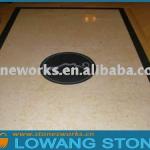 golden beige marble paving stones-